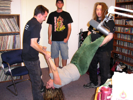 We'll just take her outside...