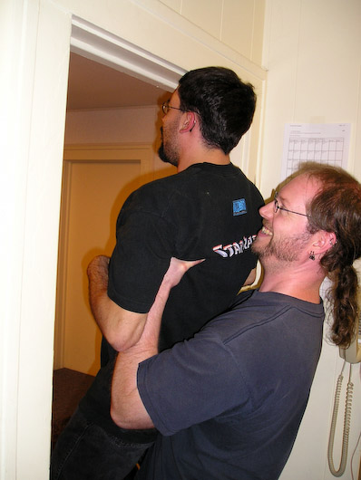 Dancing into the doorframe